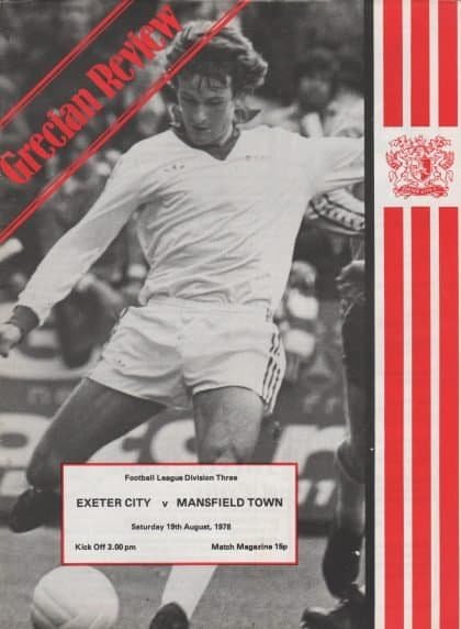 Exeter City v Mansfield Town 19-Aug-1978