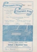 Scunthorpe United v Mansfield Town 12-Feb-1965