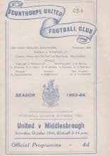 Scunthorpe United v Middlesbrough  19-Oct-1963