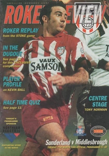 Sunderland v Middlesbrough 21-Mar-1995