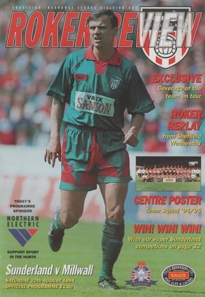 Sunderland v Millwall 20-Aug-1994