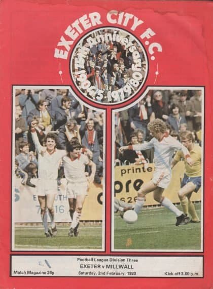 Exeter City v Millwall 02-Feb-1980