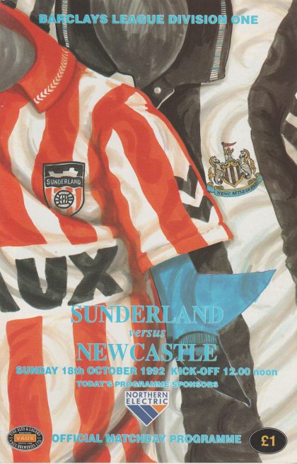 Sunderland v Newcastle United 18-Oct-1992