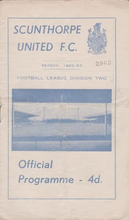 Scunthorpe United v Newcastle United  04-Sep-1962