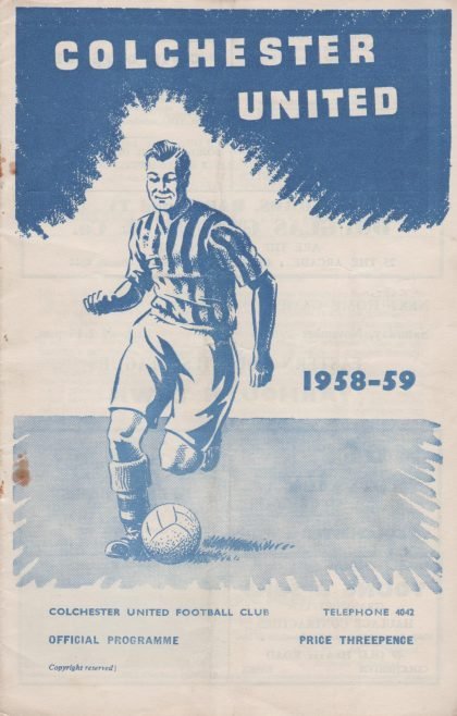 Colchester United v Newport County  22-Nov-1958