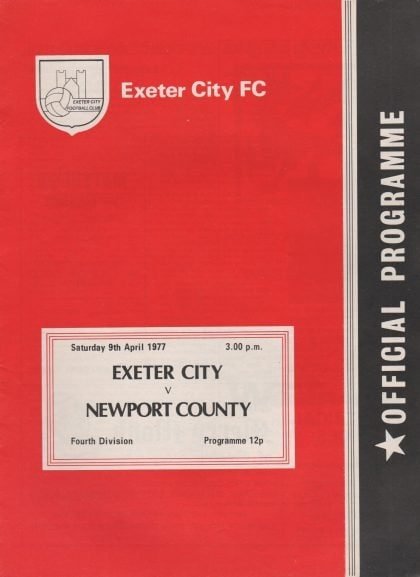Exeter City v Newport County  09-Apr-1977