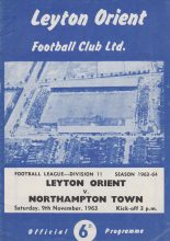 Leyton Orient v Northampton Town 09-Nov-1963