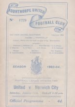 Scunthorpe United v Norwich City 11-Jan-1964