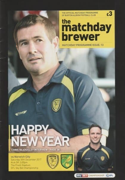 Burton Albion v Norwich City  30-Dec-2017