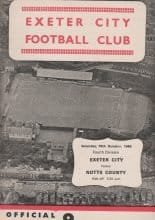 Exeter City v Notts County 19-Oct-1968