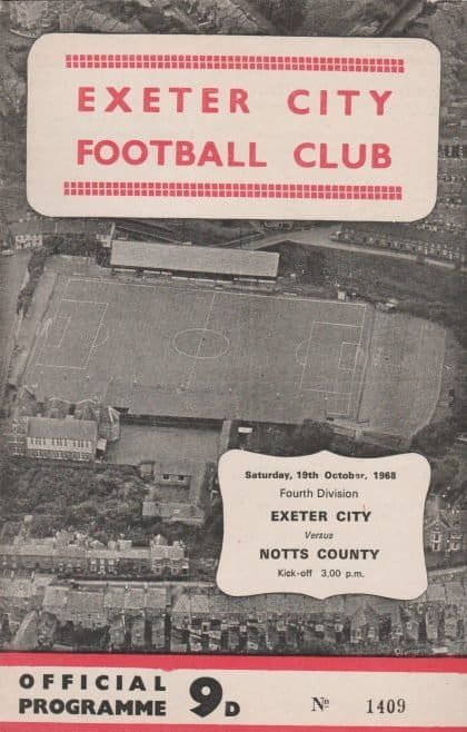 Exeter City v Notts County 19-Oct-1968