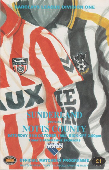 Sunderland v Notts County 31-Oct-1992
