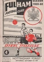 Fulham v Nottingham Forest  03-Oct-1959