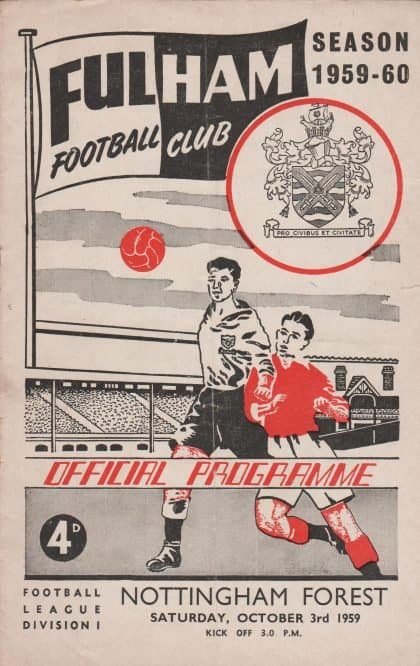 Fulham v Nottingham Forest  03-Oct-1959