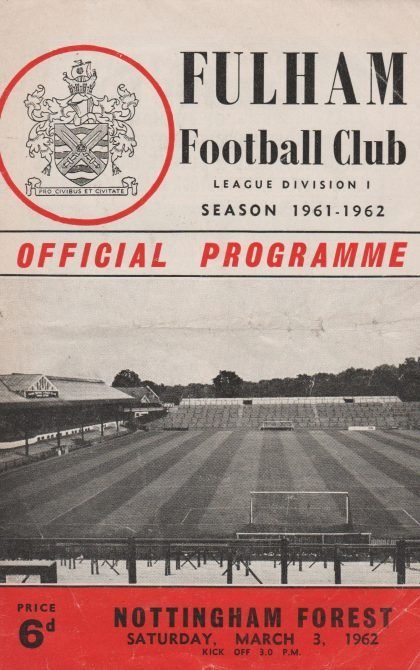 Fulham v Nottingham Forest  03-Mar-1962