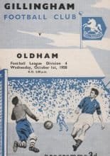 Gillingham v Oldham Athletic  01-Oct-1958