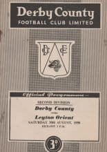 Derby County v Leyton Orient  30-Aug-1958