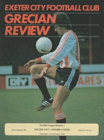 Exeter City v Oxford United 12-Nov-1980