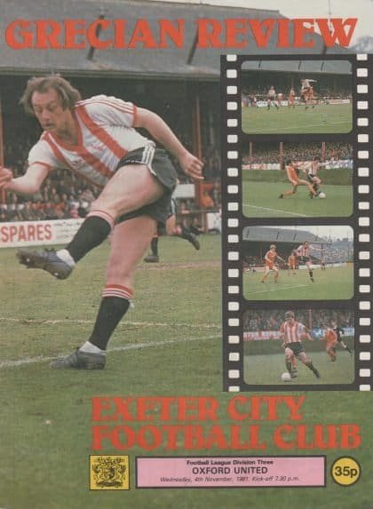 Exeter City v Oxford United  04-Nov-1981
