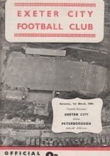 Exeter City v Peterborough United 01-Mar-1969