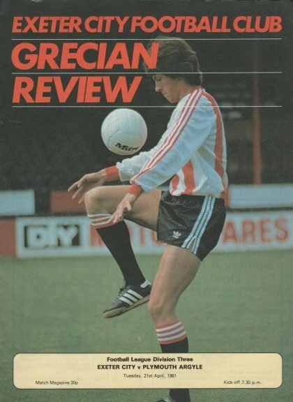 Exeter City v Plymouth Argyle 21-Apr-1981