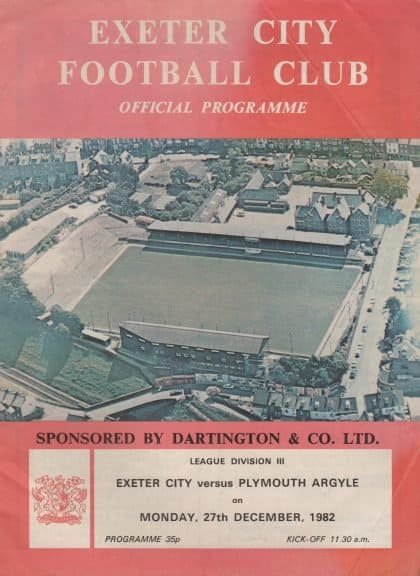 Exeter City v Plymouth Argyle  27-Dec-1982