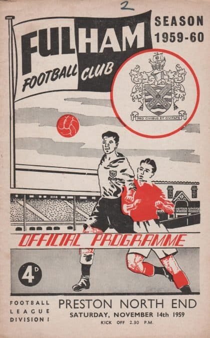Fulham v Preston North End  14-Nov-1959
