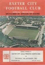 Exeter City v Preston North End 18-Sep-1982