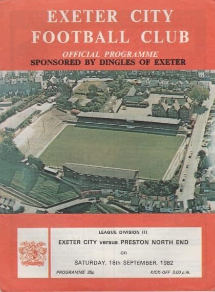 Exeter City v Preston North End  18-Sep-1982