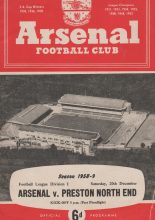 Arsenal v Preston North End 20-Dec-1958