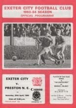 Exeter City v Preston North End 28-Apr-1984