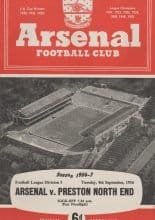 Arsenal v Preston North End  04-Sep-1956