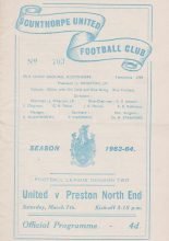 Scunthorpe United v Preston North End  07-Mar-1964