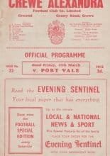 Crewe Alexandra v Port Vale 27-Mar-1959