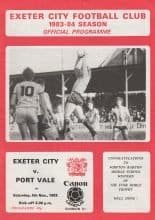 Exeter City v Port Vale 05-Nov-1983