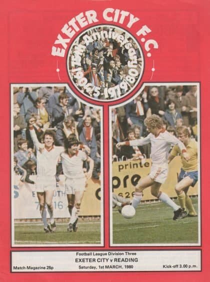 Exeter City v Reading 01-Mar-1980
