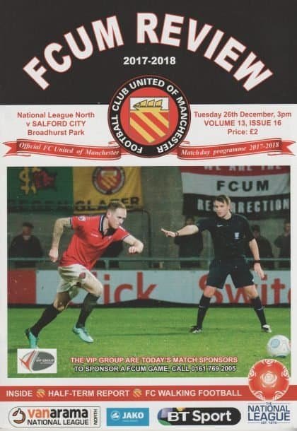 FC United of Manchester v Salford City  26-Dec-2017