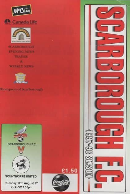 Scarborough v Scunthorpe United  12-Aug-1997