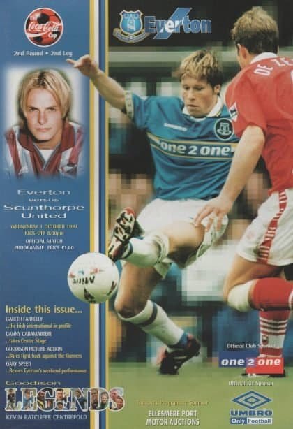 Everton v Scunthorpe United 01-Oct-1997
