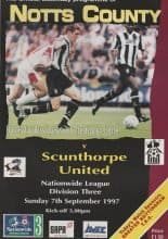 Notts County v Scunthorpe United  07-Sep-1997