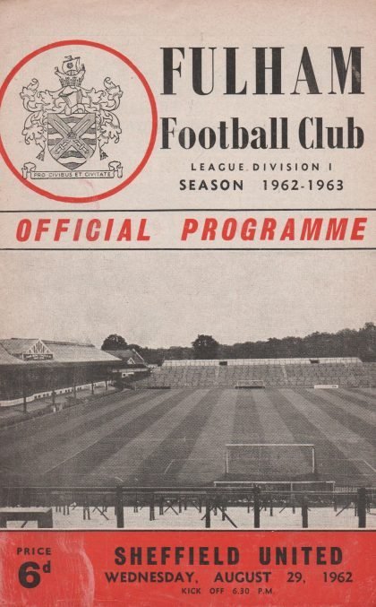 Fulham v Sheffield United   29-Aug-1962
