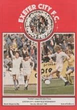 Exeter City v Sheffield Wednesday 26-Apr-1980