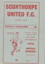Scunthorpe United v Sheffield Wednesday  27-Sep-1958
