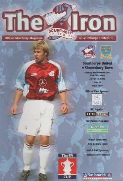 Scunthorpe United v Shrewsbury Town  08-Nov-2003