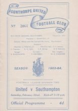 Scunthorpe United v Southampton 22-Feb-1964