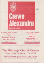 Crewe Alexandra v Southend United 28-Jan-1970