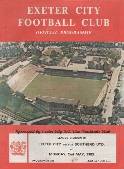Exeter City v Southend United  02-May-1983