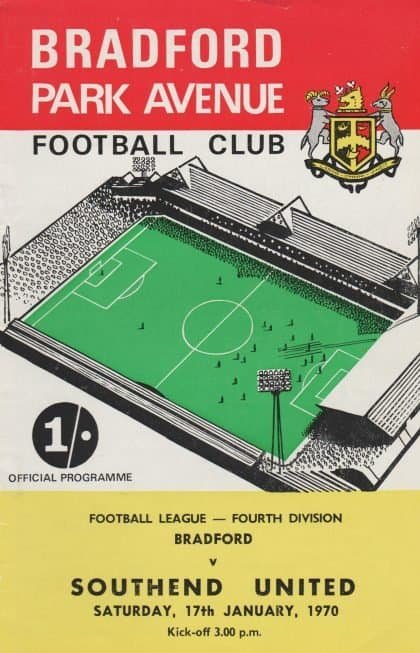 Bradford Park Avenue v Southend United 17-Jan-1970