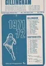 Gillingham v Southend United  29-Apr-1972