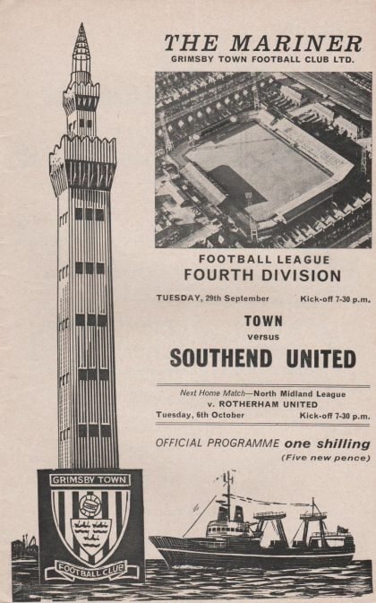 Grimsby Town v Southend United 29-Sep-1970